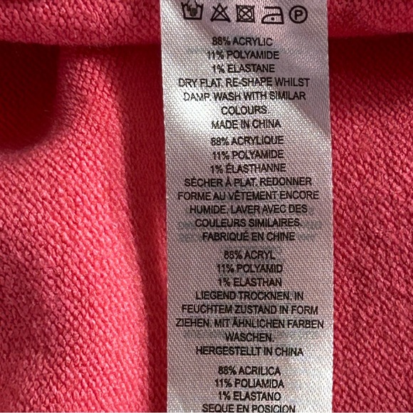 French Connection Long Sleeve Crew Neck Pink Sweater Size Large - Picture 9 of 10